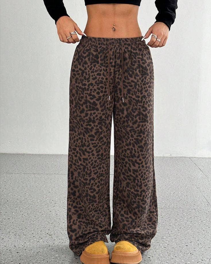 Leopard Wide-Leg Pants 🐆