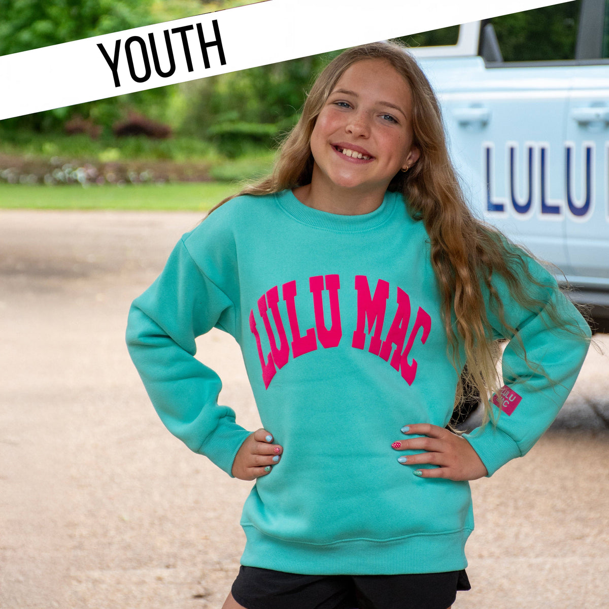 Mint/Pink crew🩷- Youth