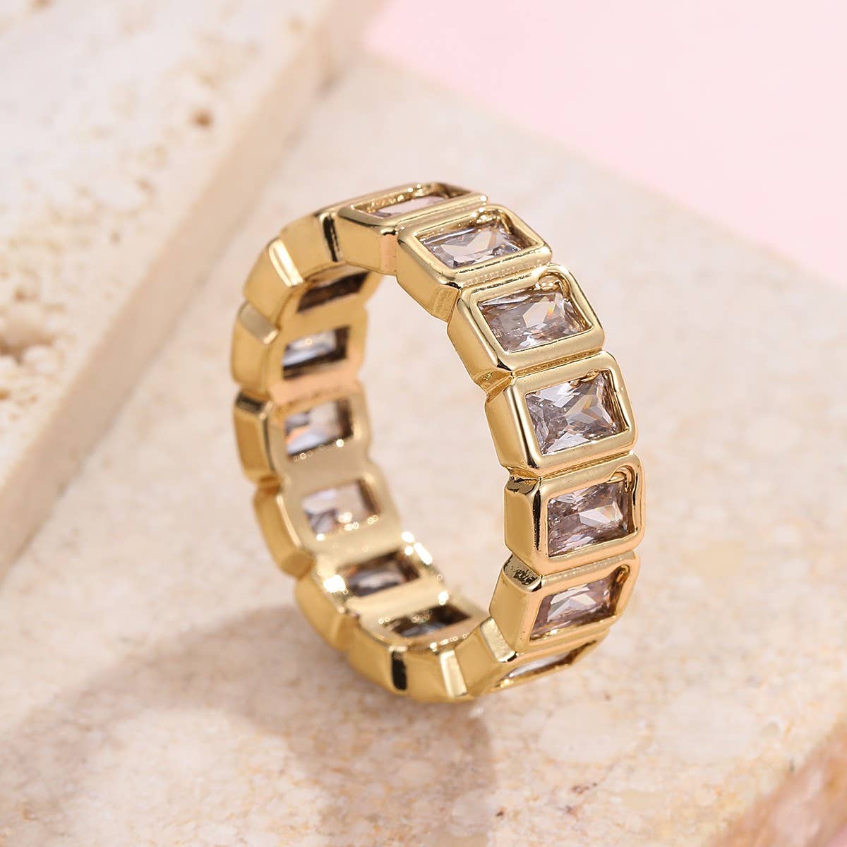 Golden Girl Rhinestone Stack Ring ✨