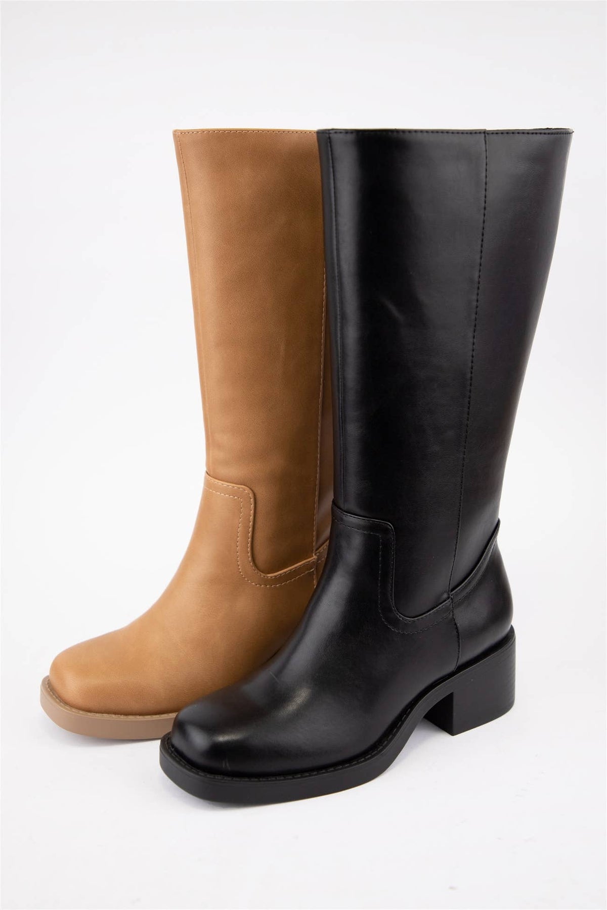 Camel Boots Low Block Heel🤎