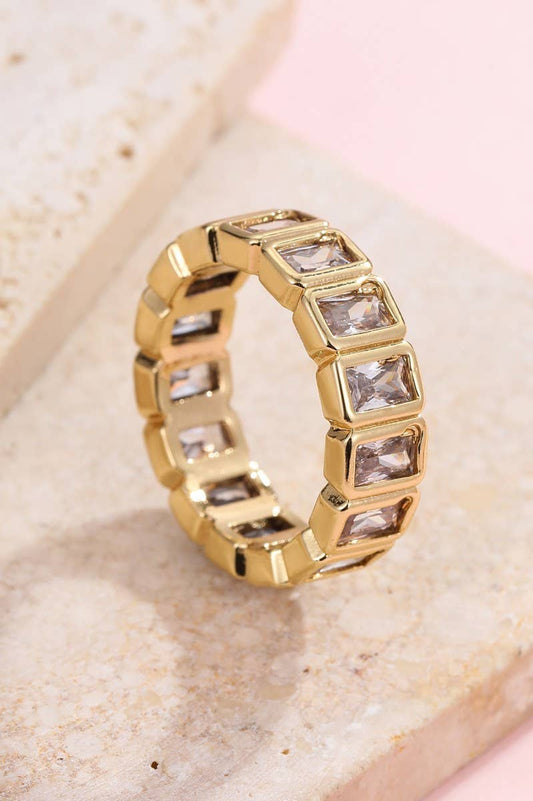 Golden Girl Rhinestone Stack Ring ✨