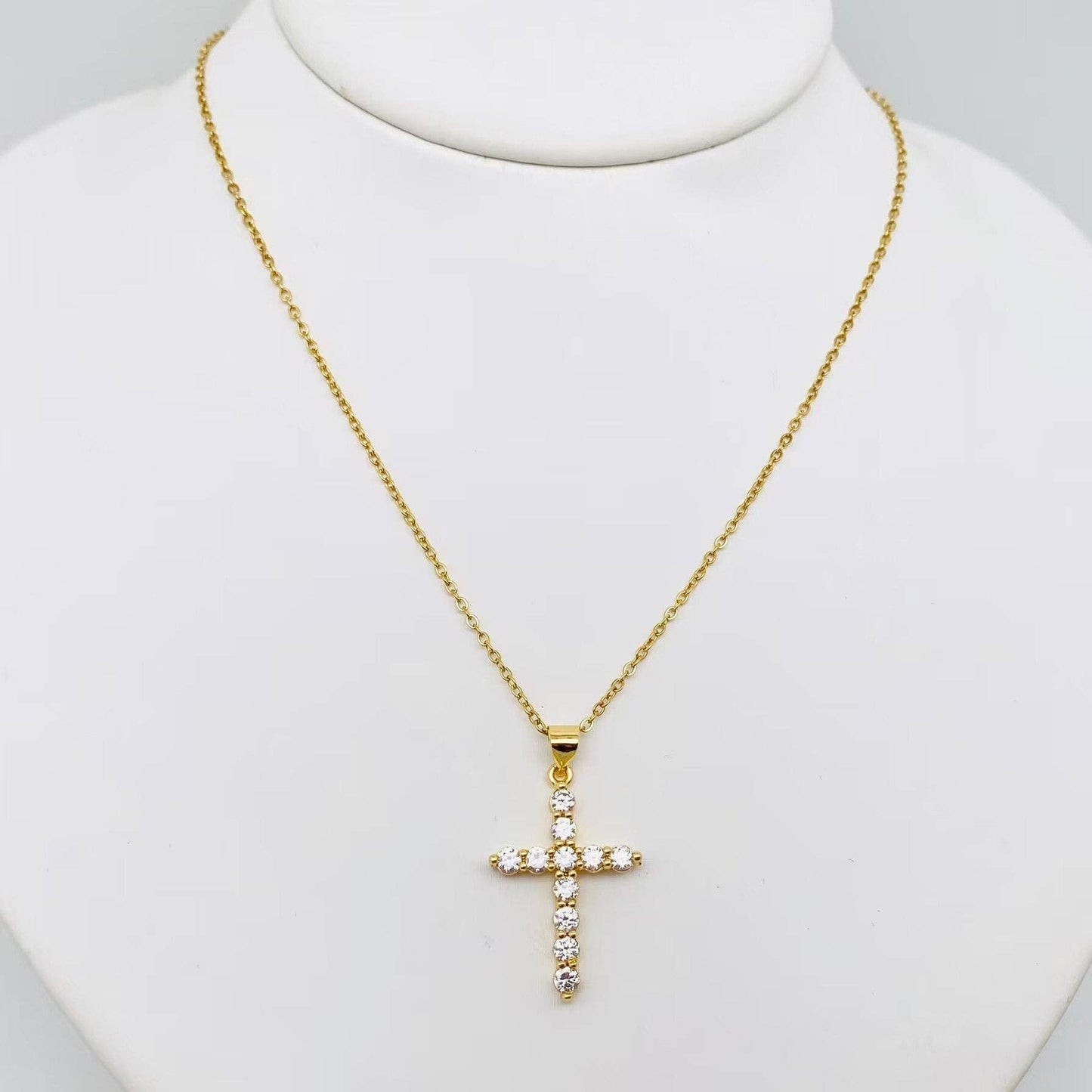 ✨ Dainty Cross Charm Necklace