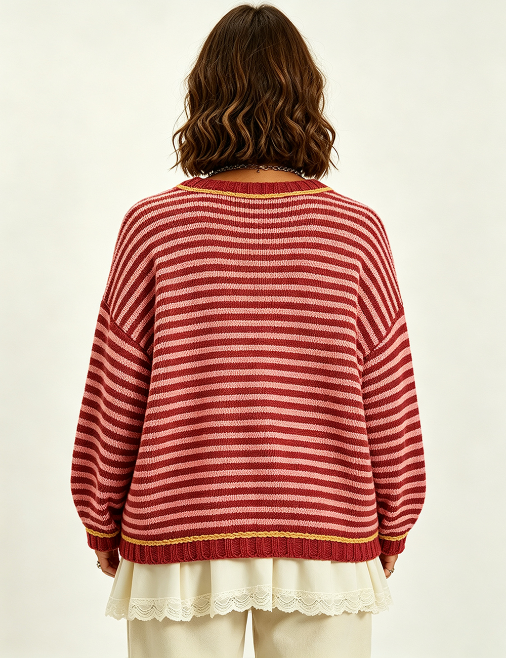 Striped Color Block Knit Sweater❤️