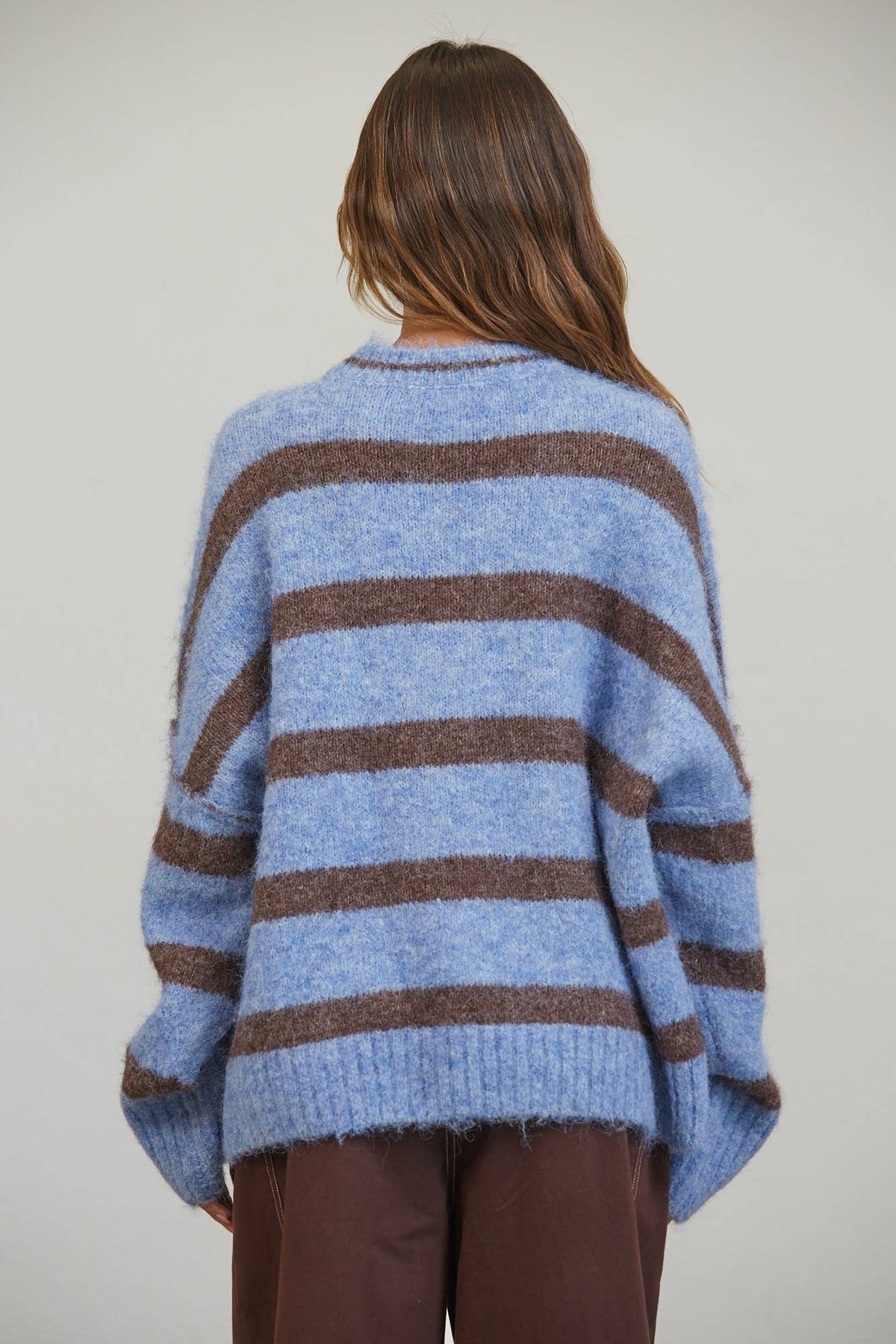 Boyfriend Stripe Sweater🩵
