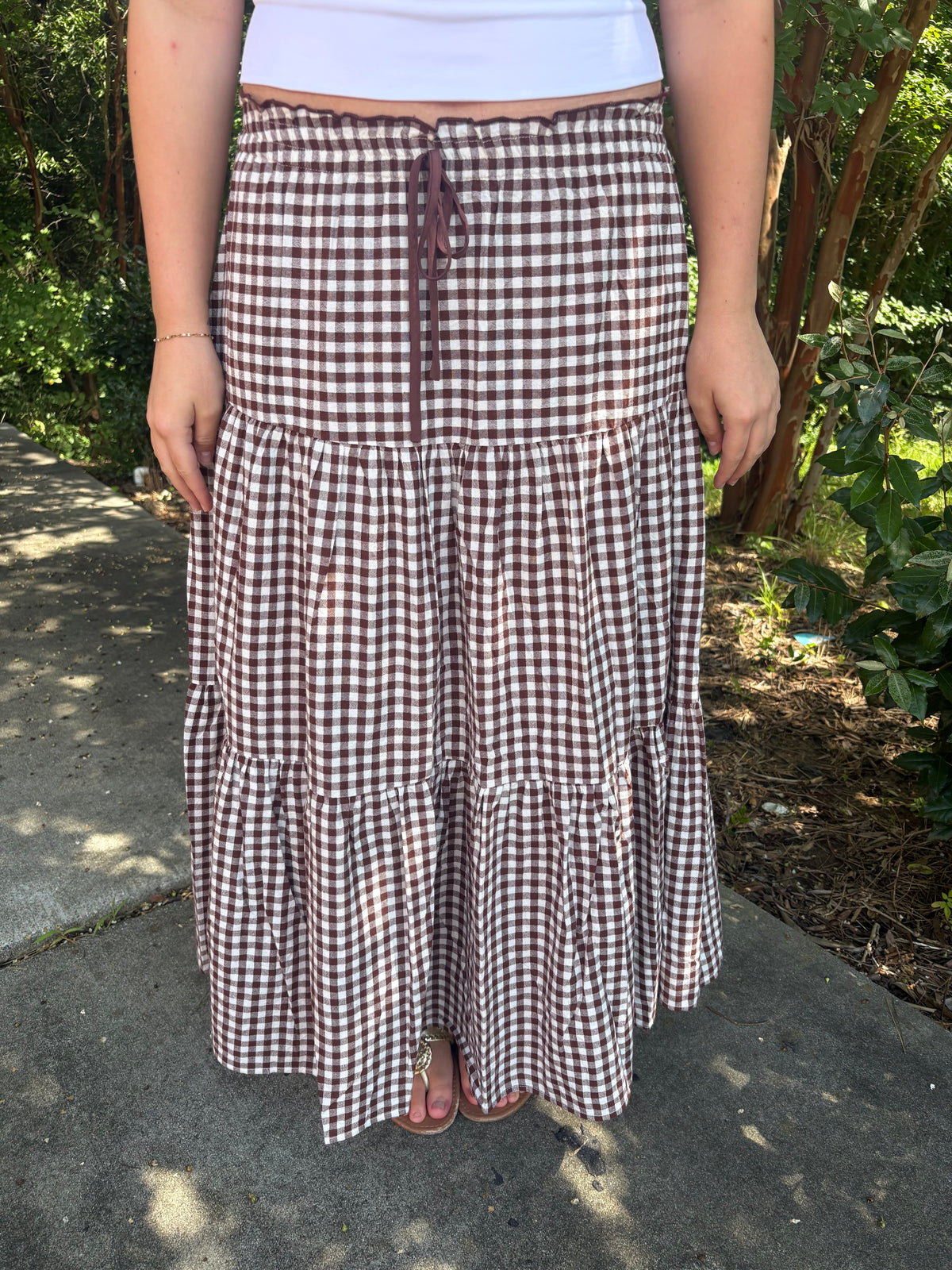 Picnic Dream Tiered Maxi Skirt 🤎