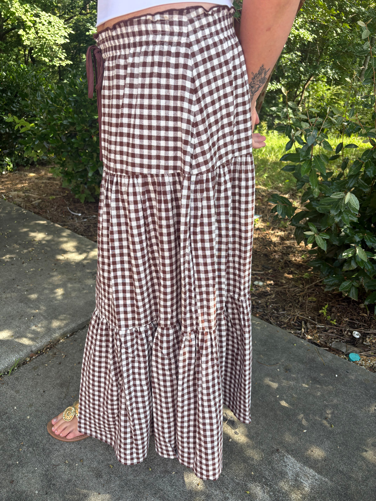 Picnic Dream Tiered Maxi Skirt 🤎