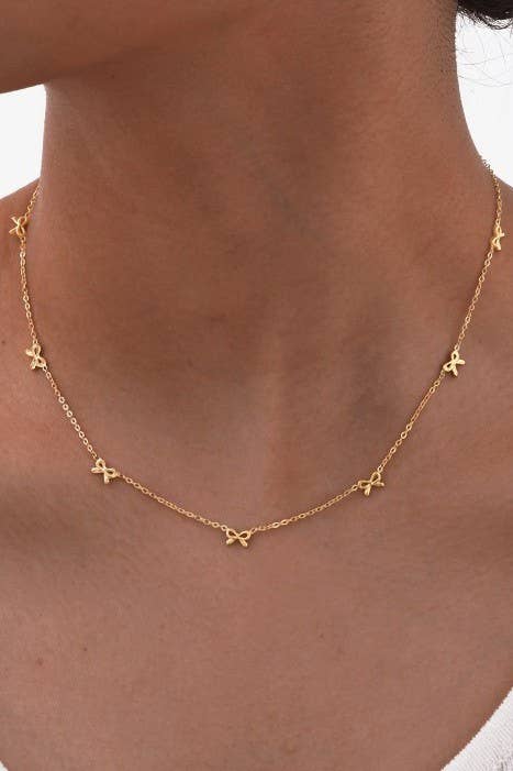 Golden Bow Necklace 🎀