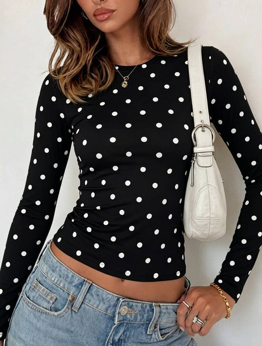 Polka Dot long sleeve 🖤