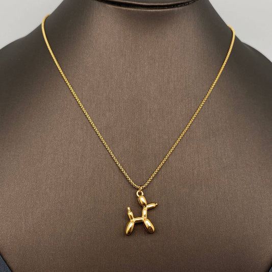 ✨ Golden Balloon Dog Necklace