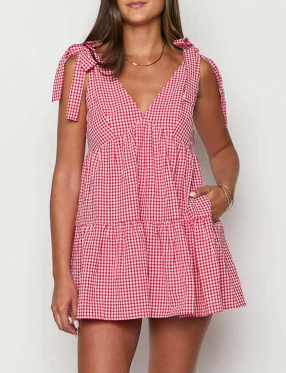 Cherry Plaid Mini Dress 🍒