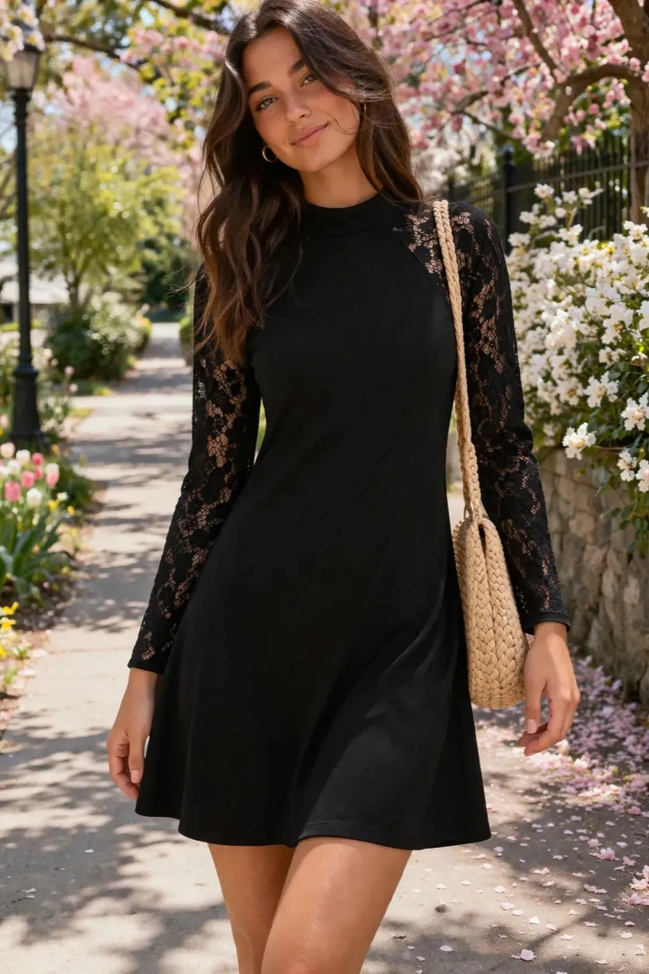 🖤✨ Black Mesh Dress